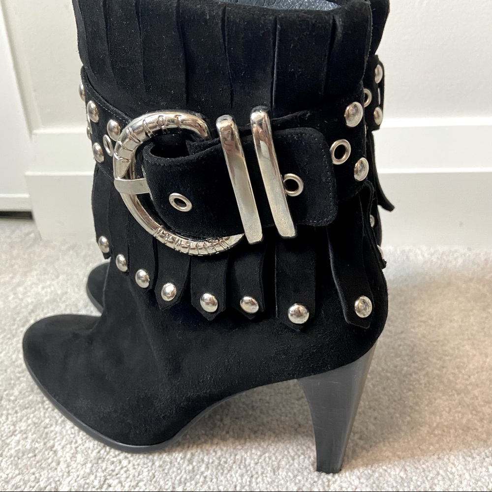 STUART WEITZMAN Women’s Ankle Black Leather Boots - Size: 38.5 - Picture 7 of 16